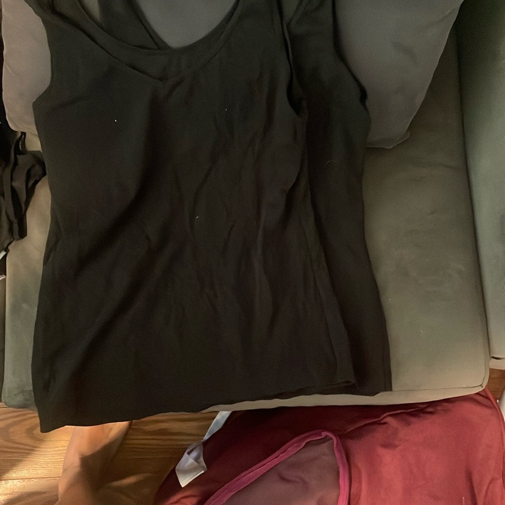 Two Black Tank Tops Brand unkown
